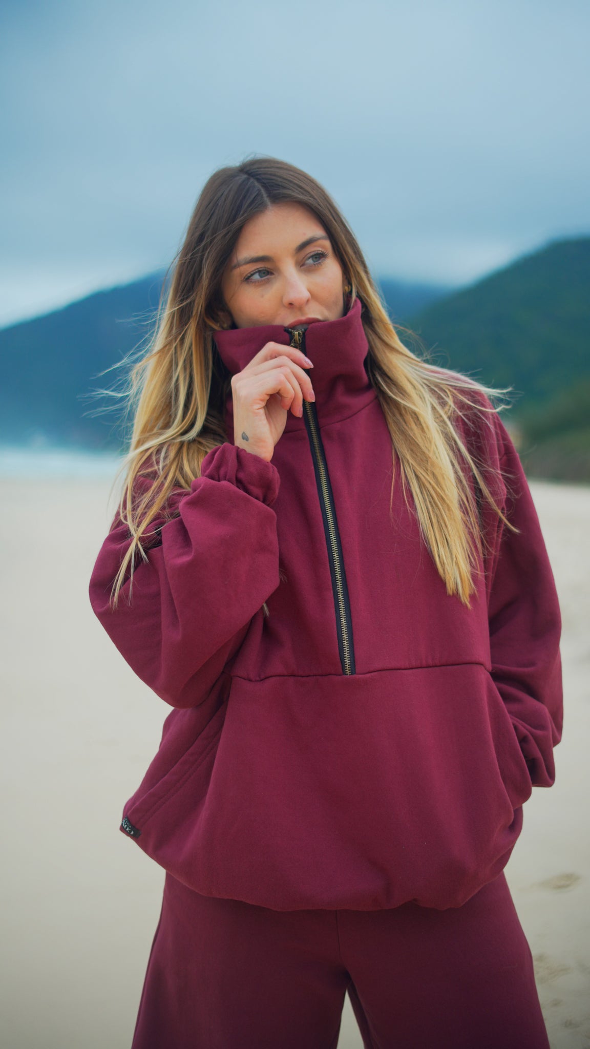 Moletom Cozy Marsala