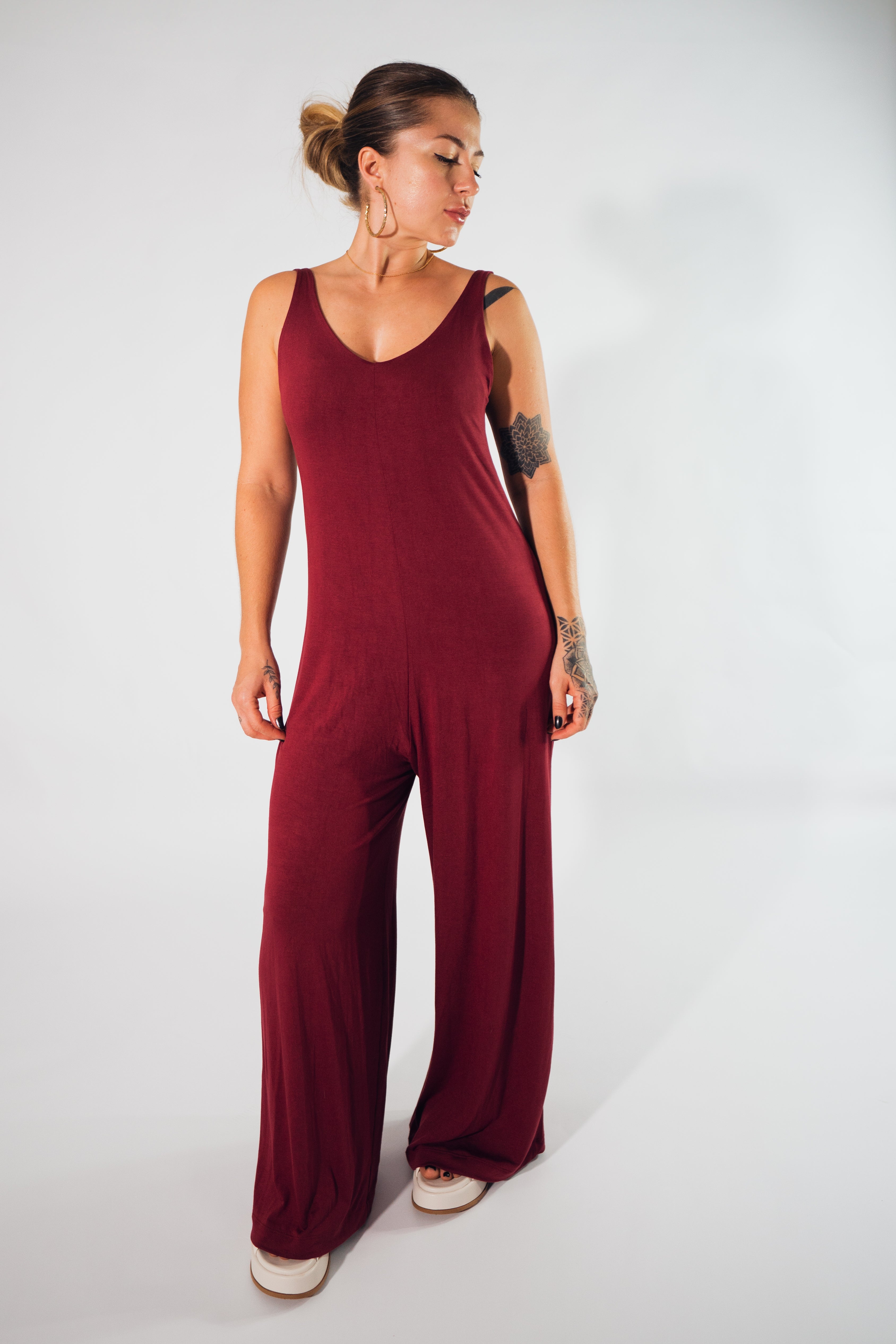 Macacão Amplo Marsala