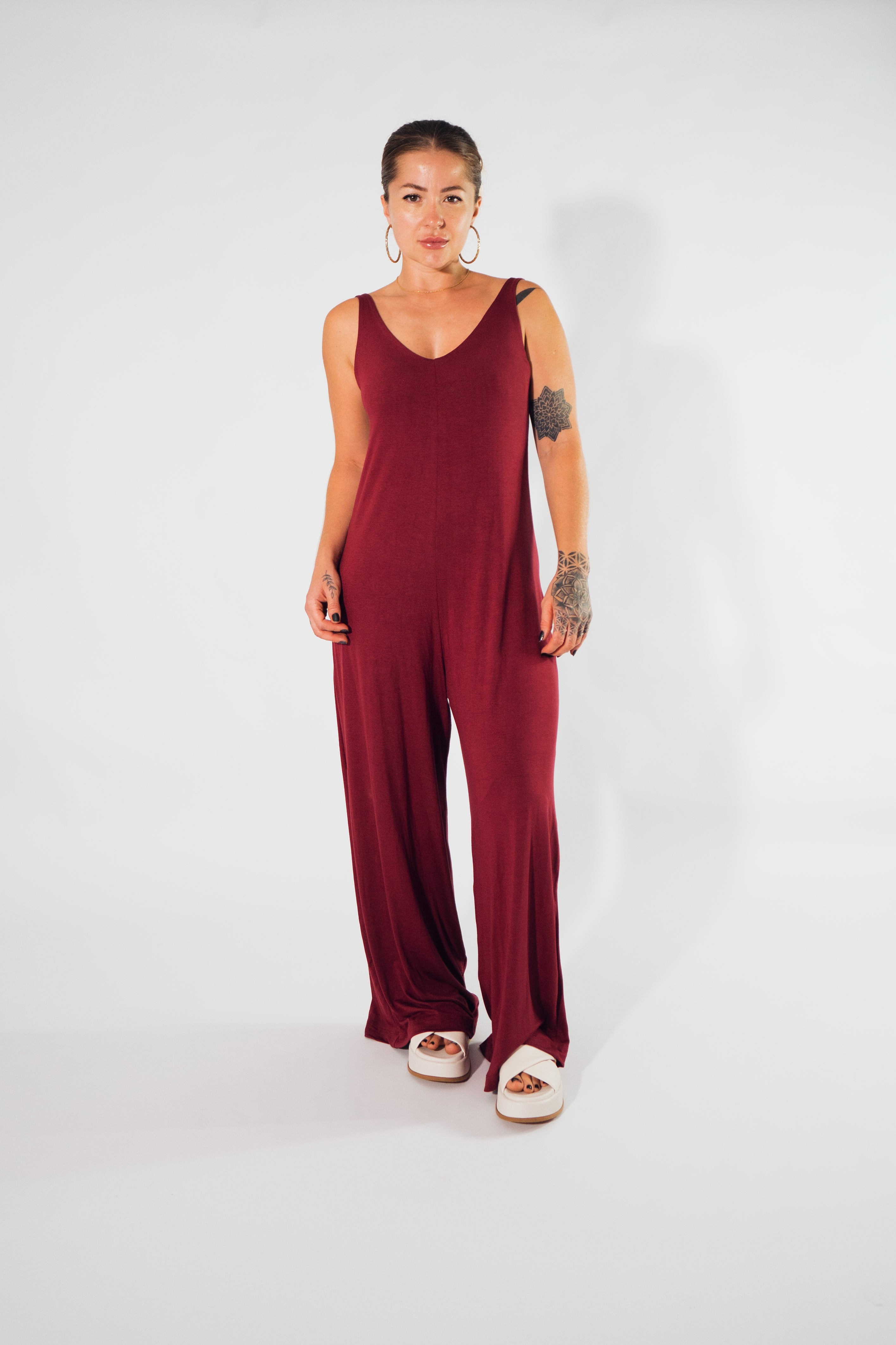 Macacão Amplo Marsala