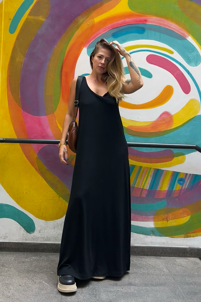 Vestido Amplo Preto