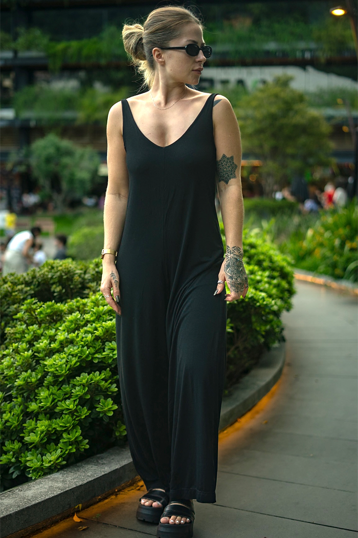 Macacão Amplo Preto