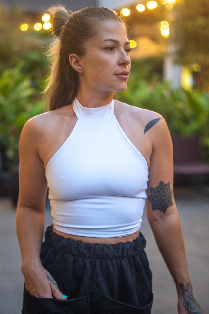 Cropped Frente Única Branco