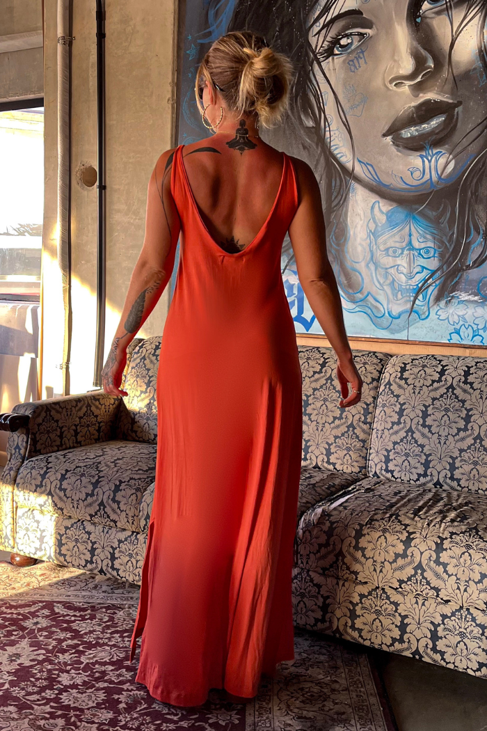 Vestido Amplo Telha