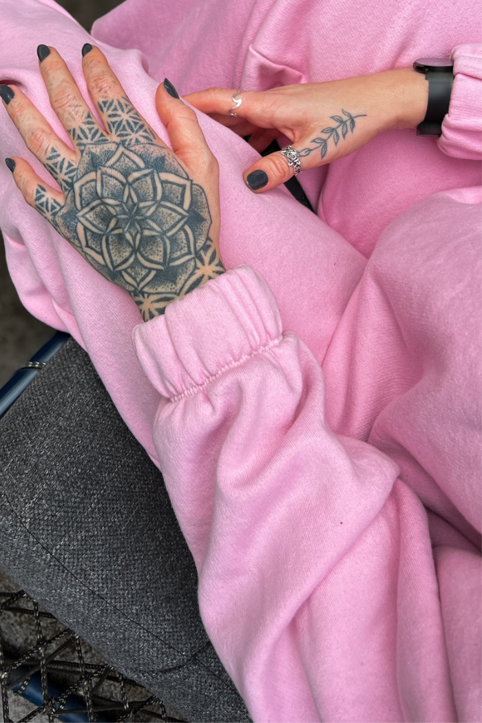 Moletom Gola Alta Rosa Baby