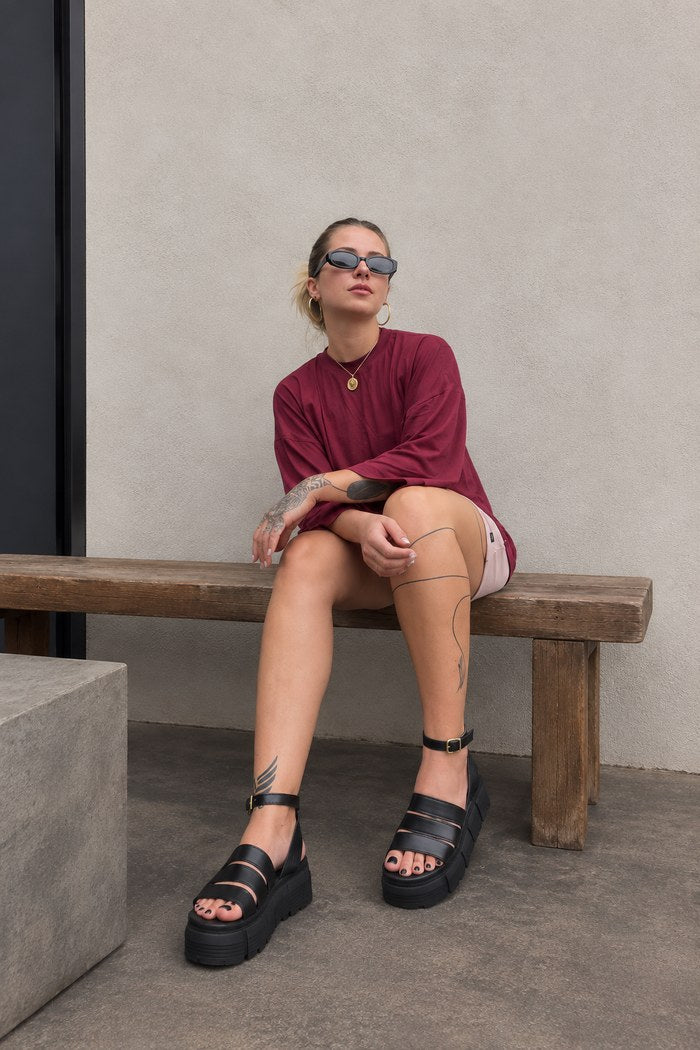 Conjunto Oversized Marsala + Mini Saia Canelada Nude