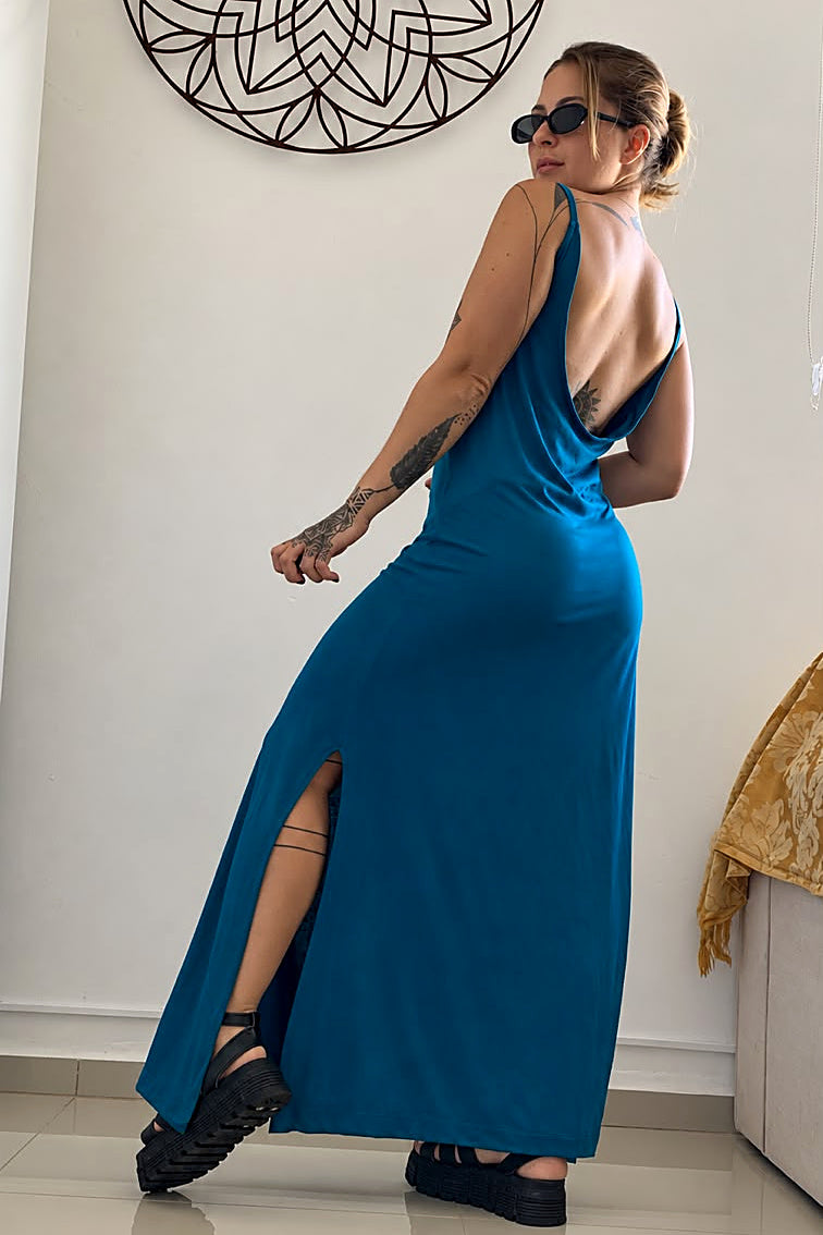 Vestido Amplo Azul