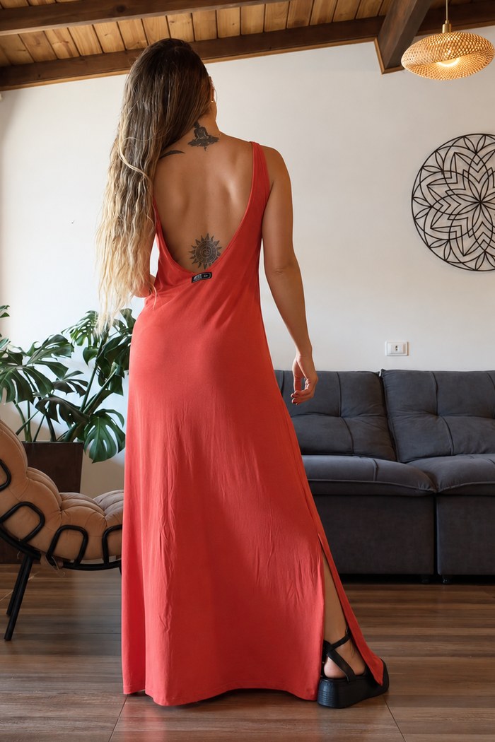 Vestido Amplo Telha