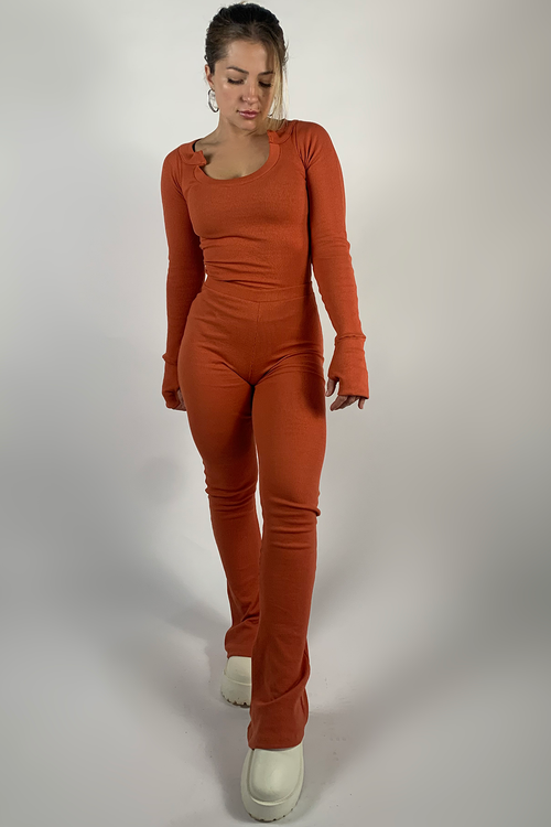 Conjunto Canelado Gola Efeito Telha