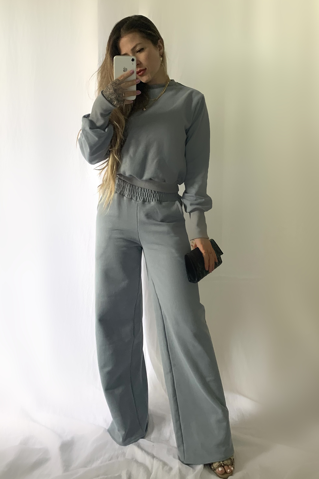 Calça Feminina Pantalona Inverno CONJUNTO CALÇA PANTALONA E BLUSA