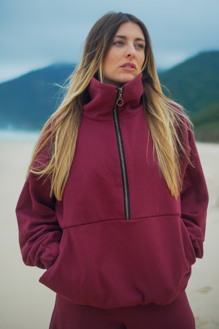 Moletom Cozy Marsala