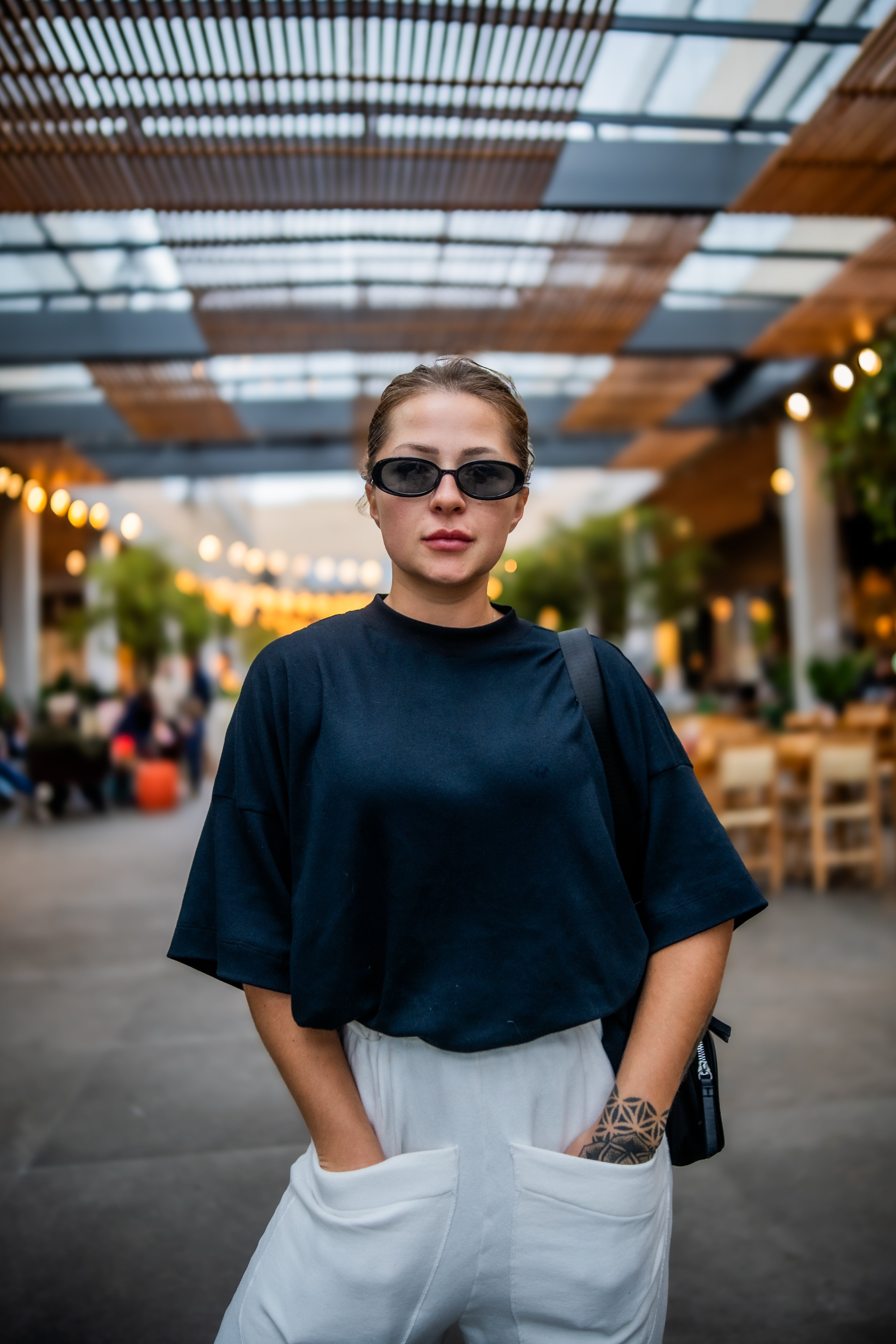 Conjunto Calça Bolso Frontal + Camiseta Oversized Black