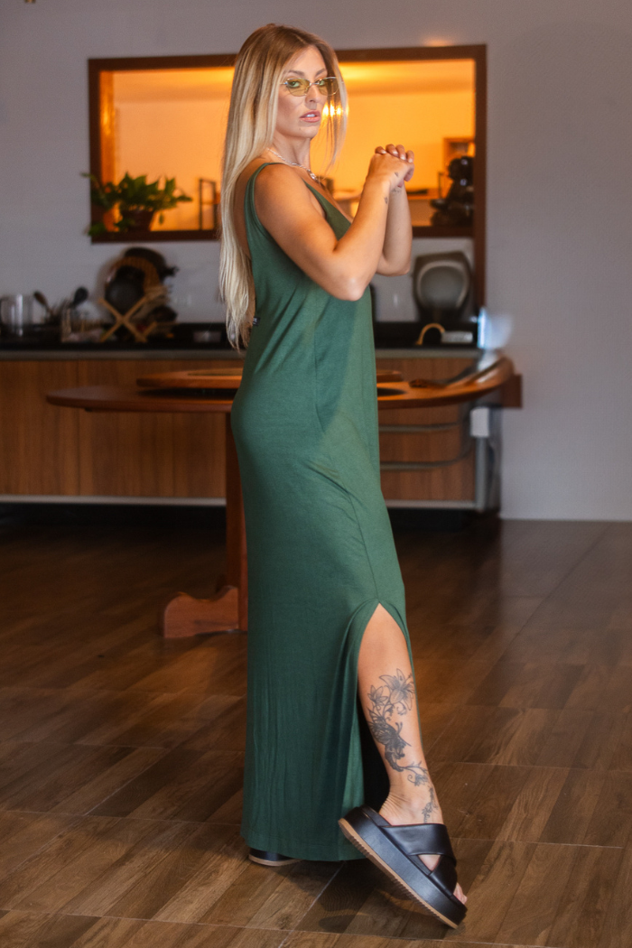 Vestido Amplo Militar