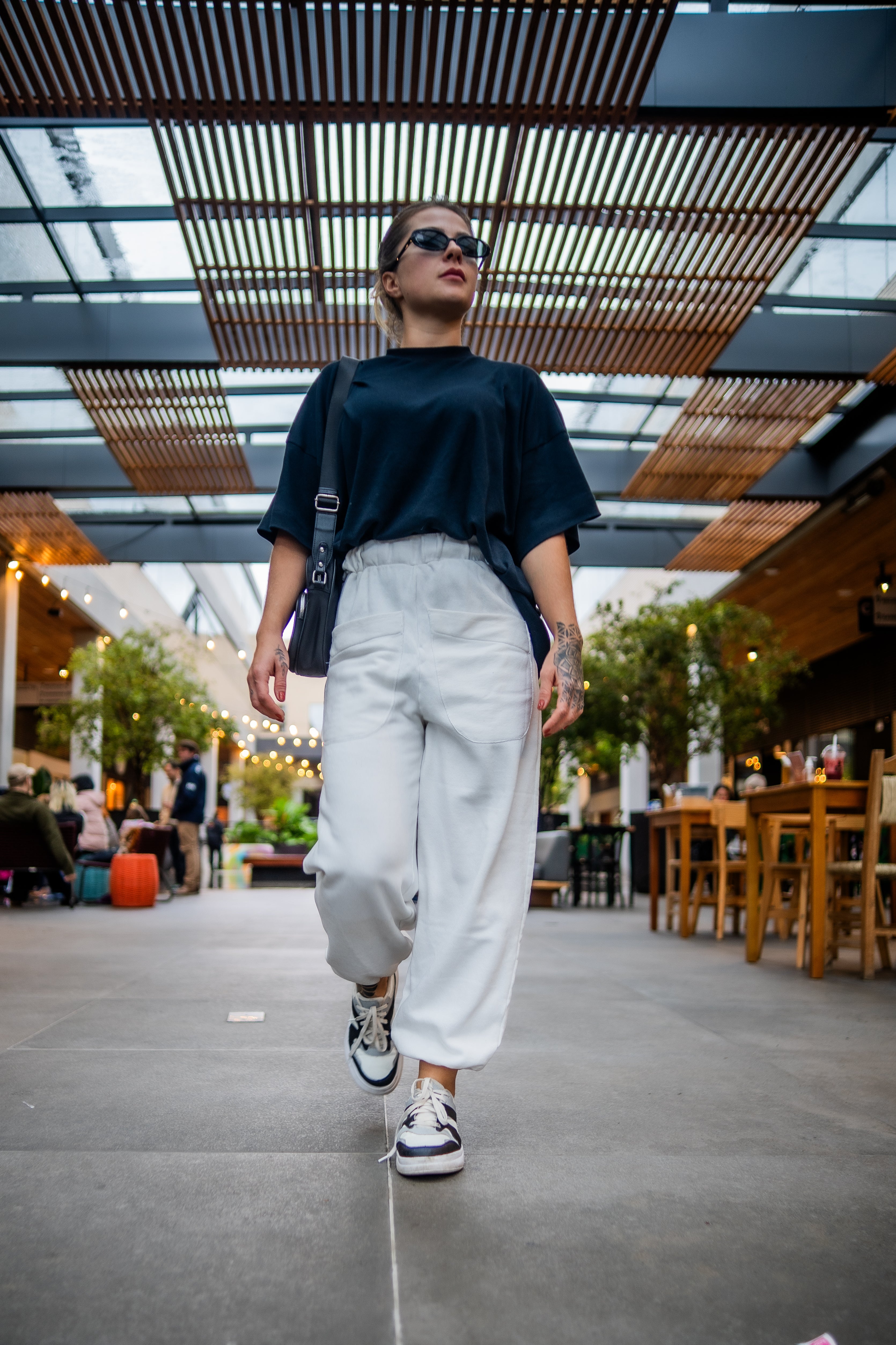 Conjunto Calça Bolso Frontal + Camiseta Oversized Black