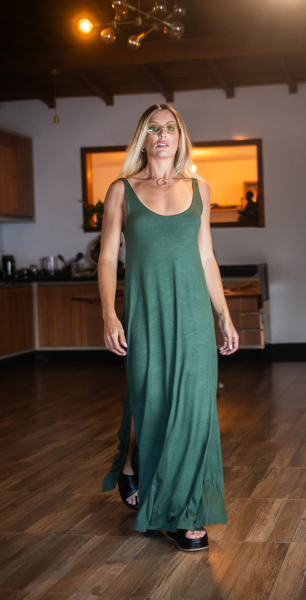 Vestido Amplo Militar