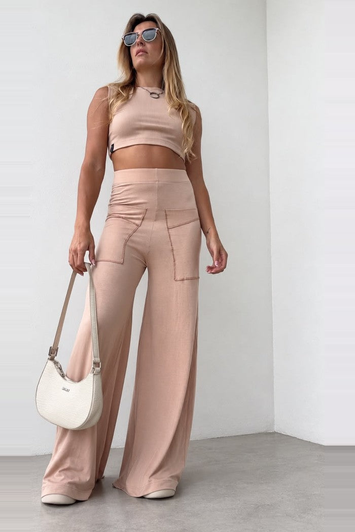 Calça Pantalona Nude