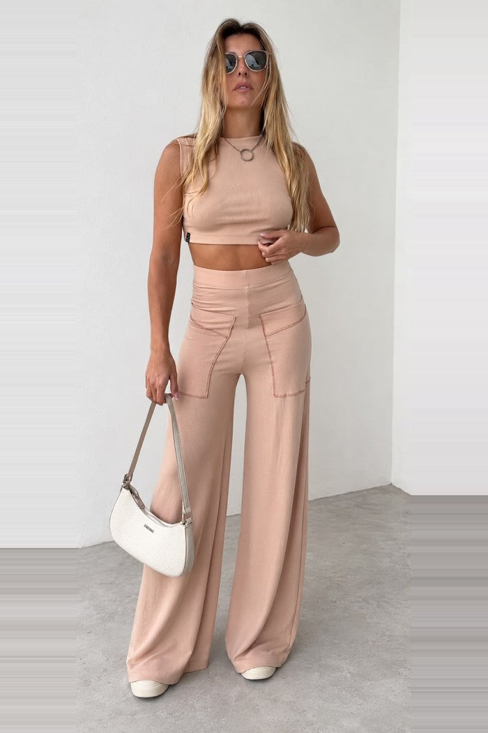 Calça Pantalona Nude